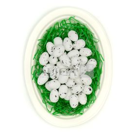 Jajka wielk styrop WPJ-8765 białe nakrapiane. Op. zawiera 36 szt., wysokość: 2,5 cm 