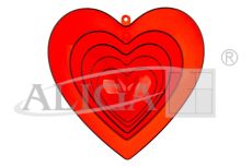 Zestaw serc akrylowych ASC-MIX op. 5szt. w mix-ie rozmiarów