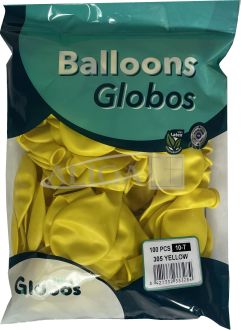Balony BAL23-305M metal., kolor żółty, rozm. 23cm, op. 100szt.