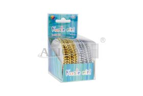 Korale mini KOR-0931 na szpulce, rozm. 2,5mm x 5m, 2 szpulki: zł i sr