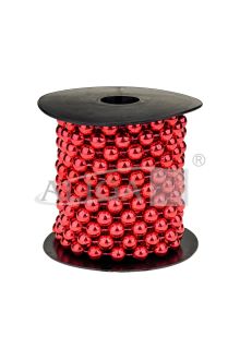 Korale na szpulce KOR-1389 kol. czerwony, rozm. 8mm x 6m