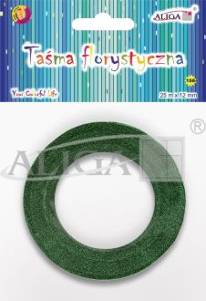 Taśma florystyczna MT-9633 zielona 12mm x 25m