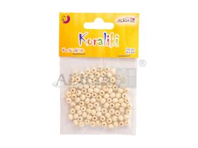 Koraliki drewniane PJ-2761 rozm.6mm op.100szt.