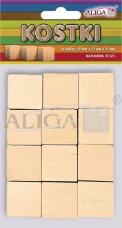 Kostki naturalne PK-2090.op. zawiera 12 szt. rozm.25x25x25 mm
