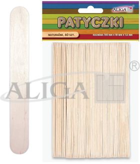 Patyczki PK-3304 bezbarwne op. 60szt. 150x18x1,6mm