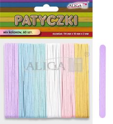 Patyczki PK-4901 mix 6 kolorów, op. 60szt., rozm. 114x10x2mm