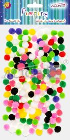 Pompony POM-7276 mix kolorów, rozm. 1,5cm, op. 180szt.