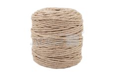 Sznurek bawełniany do makramy SBK-26 beżowy 5mm x 100m (splot 21 nitek)