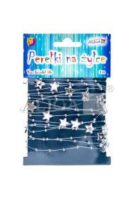 Gwiazdki i perełki na żyłce WSP-4603 rozm. 12mm i 3mm, dł. 3m